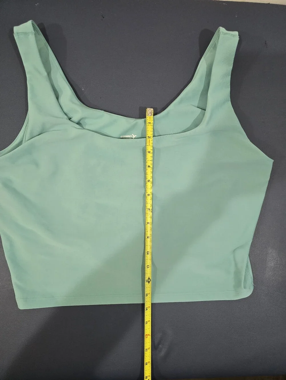 Old Navy Active PowerSoft 3X Matching Tank & Bike Shorts Set Mint Green